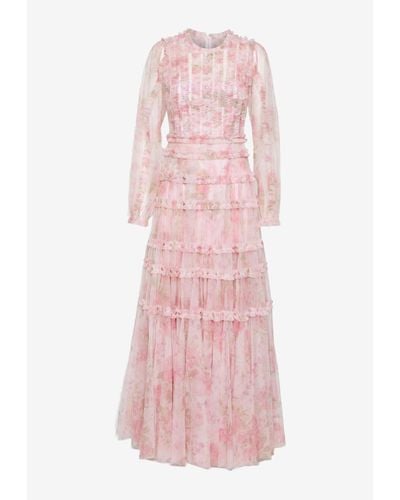 Needle & Thread Rose Bluebell Esme Maxi Gown - Pink