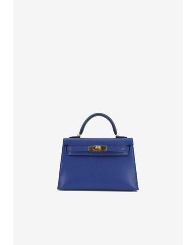 Hermès Mini Kelly Ii 20 - Blue