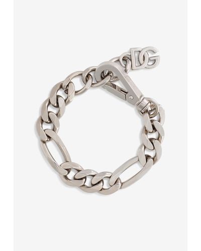Dolce & Gabbana Dg Pendant Link Bracelet - White