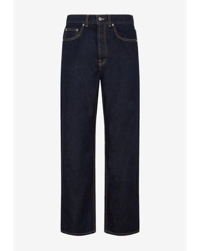 Palm Angels Logo Straight Jeans - Blue