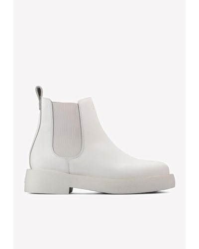 Clarks Mileno Chelsea Ankle Boots - White
