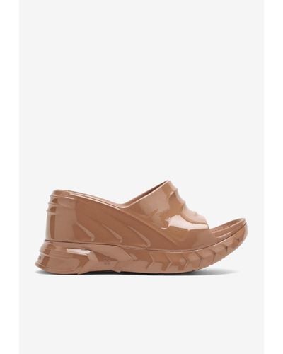 Givenchy Marshmallow 100 Wedge Sandals - Brown