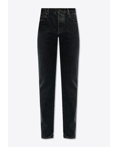 Saint Laurent Basic Slim-Fit Jeans - Black