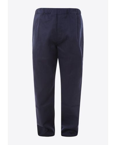 The Silted Company Straight Leg Chino Trousers - Blue