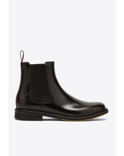 Doucal's Leather Chelsea Boots - Black