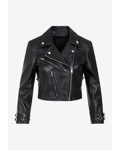 Givenchy Biker Leather Jacket - Black