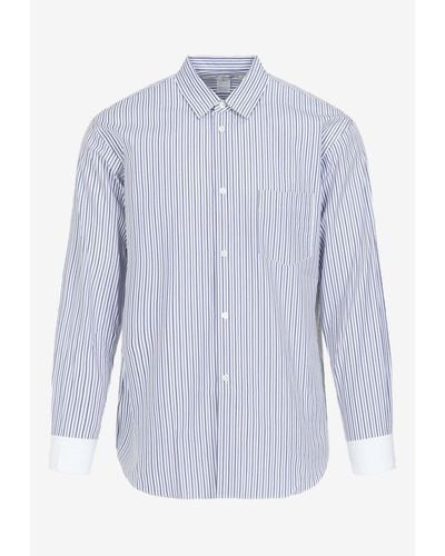 Comme des Garçons Long-Sleeved Striped Shirt - Blue