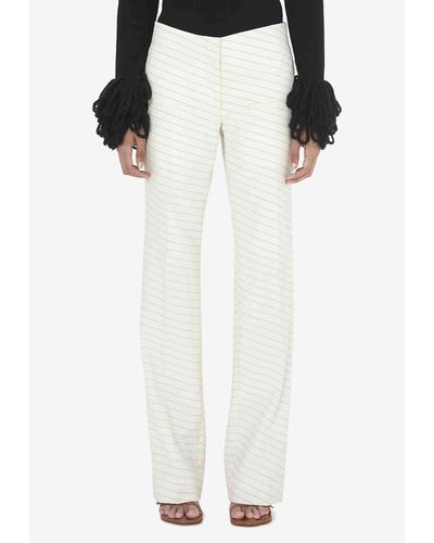 JW Anderson Striped Tailored Pants - White