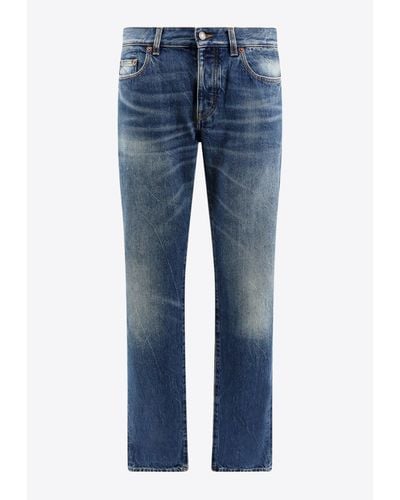 Saint Laurent Basic Straight-Leg Jeans - Blue