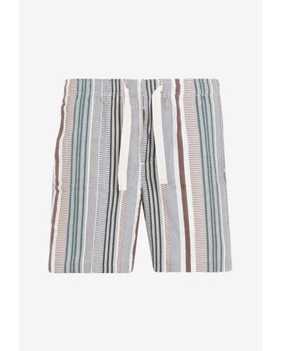 Orlebar Brown Alex Stitched Canvas Shorts - White