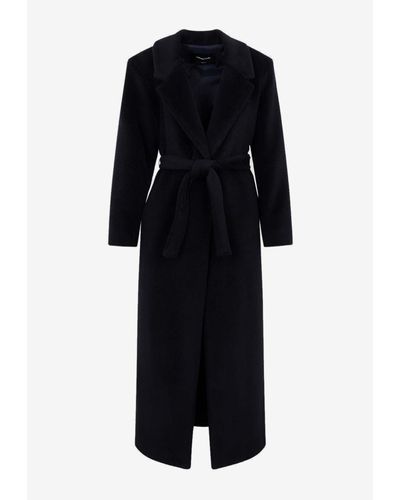 Fabiana Filippi Wool Long Overcoat - Black