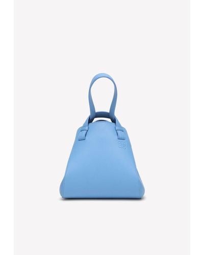 Loewe Hammock Nugget Leather Handbag - Blue