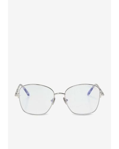 Tom Ford Geometric-Shaped Optical Eyeglasses - White