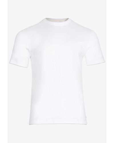 Eleventy Double Layer Crewneck T-Shirt - White