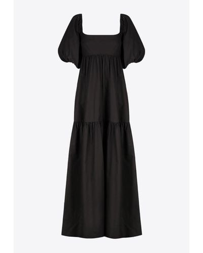 Shona Joy Josephine Square Neck Maxi Dress - Black