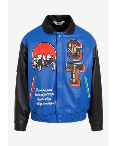 SAINT Mxxxxxx Holy Grail Varsity Jacket - Blue