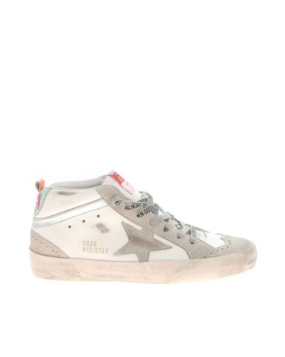 Golden Goose Leather Mid Star Sneakers in White - Lyst