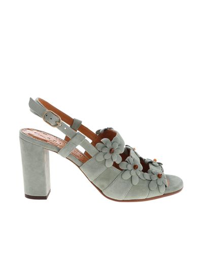 Chie Mihara Suede Bahia Sandals In Sage Green - Lyst