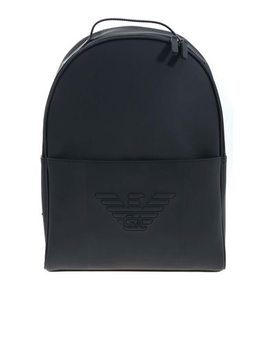 Emporio Armani Logo Backpack in Blue for Men - Lyst