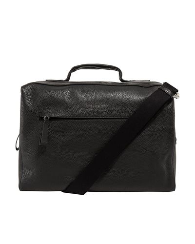 Orciani Bond Micron Leather Briefcase in Black for Men - Lyst
