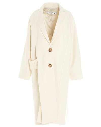 off white long coat