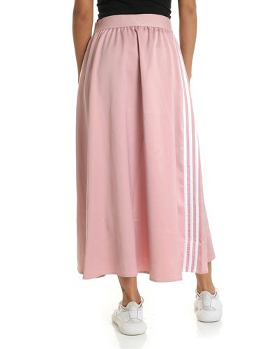 adidas Originals Synthetic Asym Skirt In Pink - Lyst