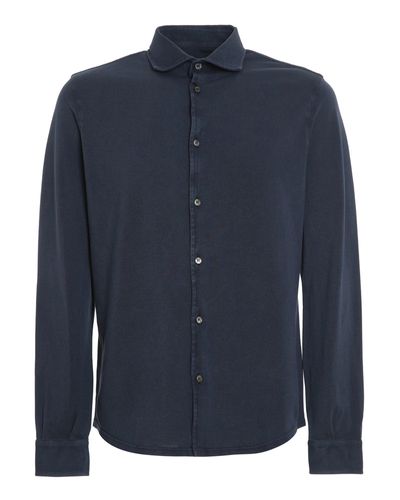 Fedeli Giza Organic Cotton Polo in Blue for Men - Lyst