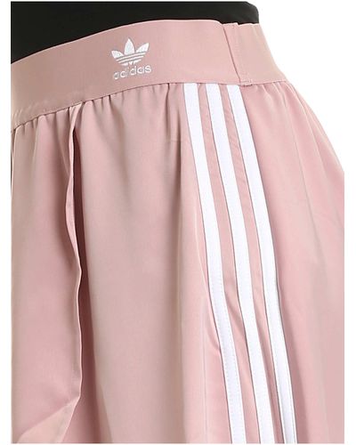 adidas Originals Synthetic Asym Skirt In Pink - Lyst