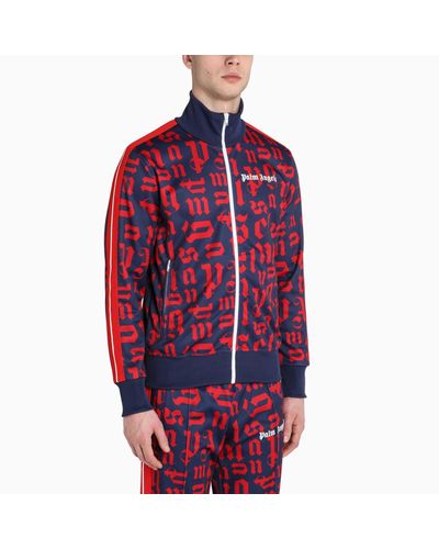 Felpa Track Broken Monogram blu/rossa da Uomo di Palm Angels in Blu | Lyst