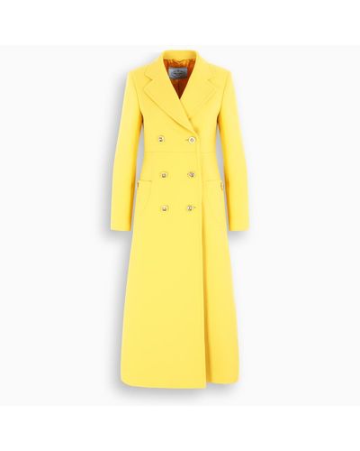 yellow double breasted coat