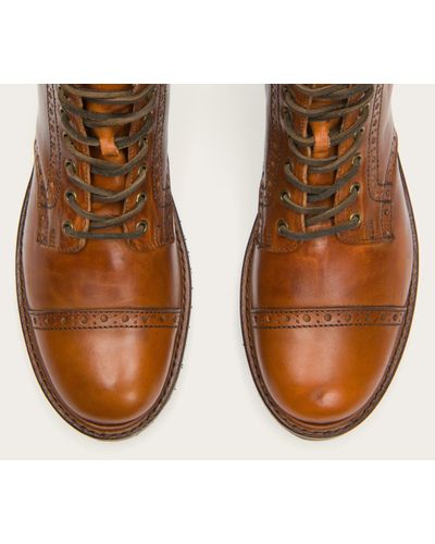 frye logan brogue cap toe