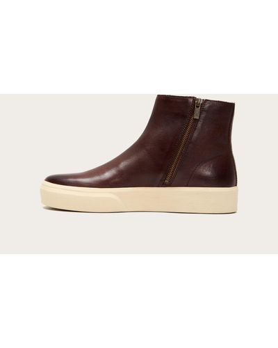 frye beacon leather sneaker