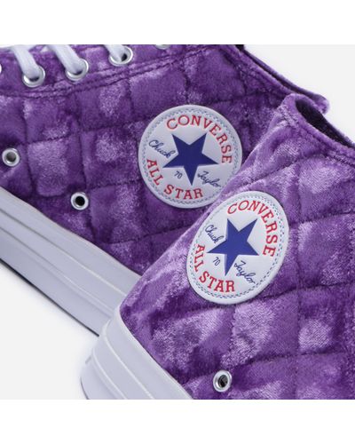Purple Chuck Taylor 70 Velvet Sneakers 
