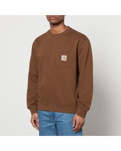 Carhartt Pocket Cotton-jersey Sweatshirt - Brown