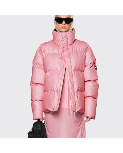 Rains Quilted Padded Matte-Shell Jacket - Pink