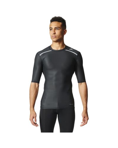 adidas Synthetic Techfit Climachill T-shirt in Black for Men - Lyst