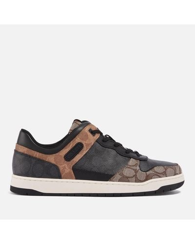 COACH C201 Monogram Coated Canvas Trainers - Brown