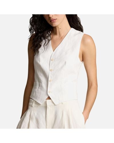 Polo Ralph Lauren Pauline Cotton-blend Waistcoat - White