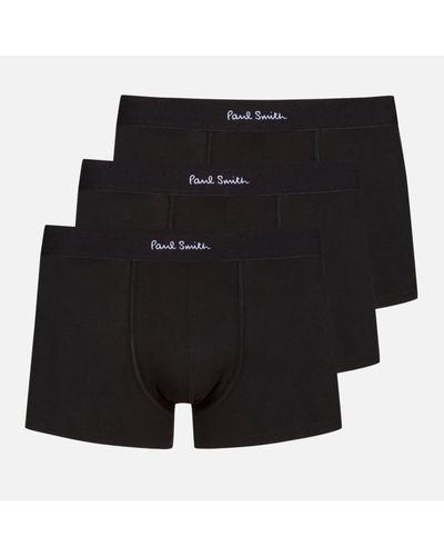 PS by Paul Smith Three-Pack Organic Cotton-Blend Boxer Shorts - Black
