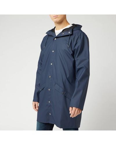 Rains Long Jacket - Blue