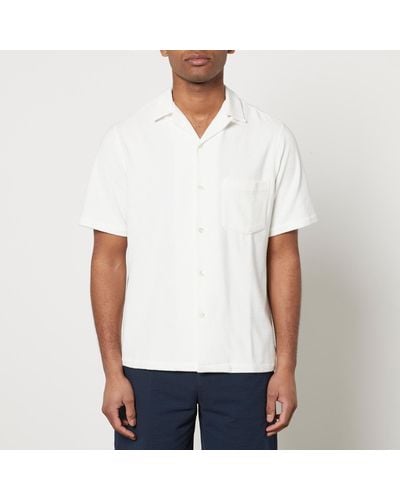 Portuguese Flannel Cotton-blend Terry Shirt - White