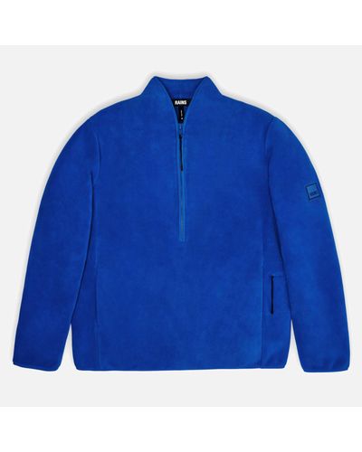 Rains Fleece Half-zip Sweatshirt - Blue