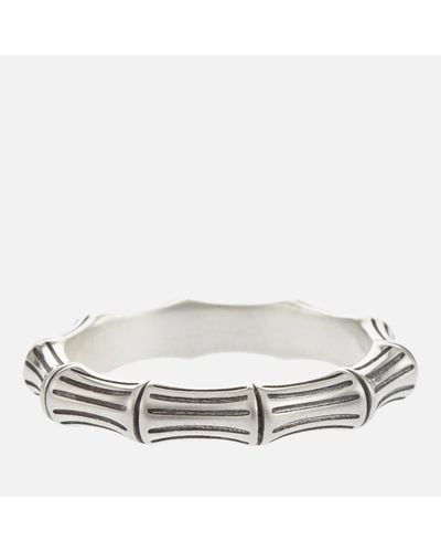 Serge Denimes Bamboo Sterling Silver Ring - Metallic