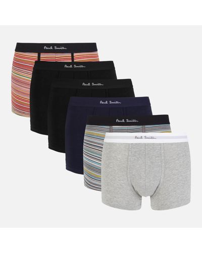 PS by Paul Smith '7-Pack Waistband Trunks - Black