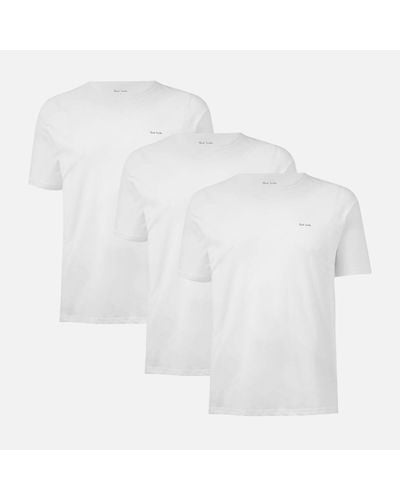 PS by Paul Smith Three Pack Cotton-Jersey T-Shirts - White