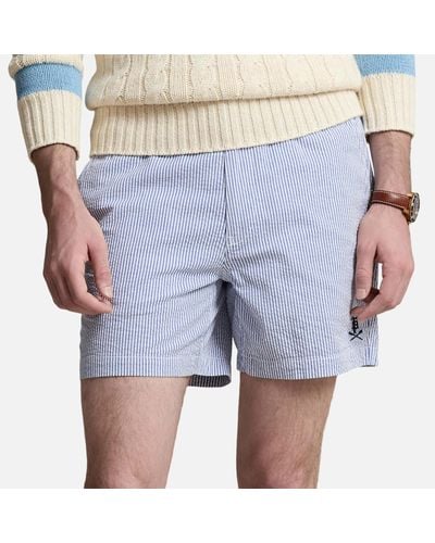 Polo Ralph Lauren Prepster Cotton-seersucker Shorts - Blue