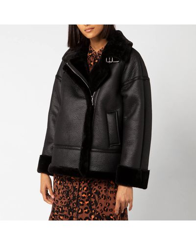 faux fur biker jacket