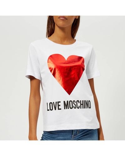 love moschino heart t shirt