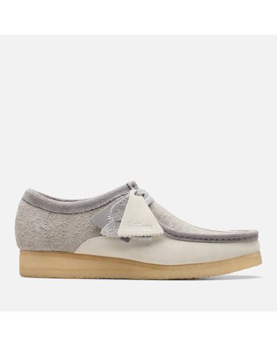 Clarks Wallabee Brushed Suede Shoes - White