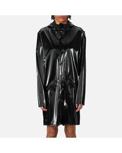 Rains Waterproof Long Shell Jacket - Black